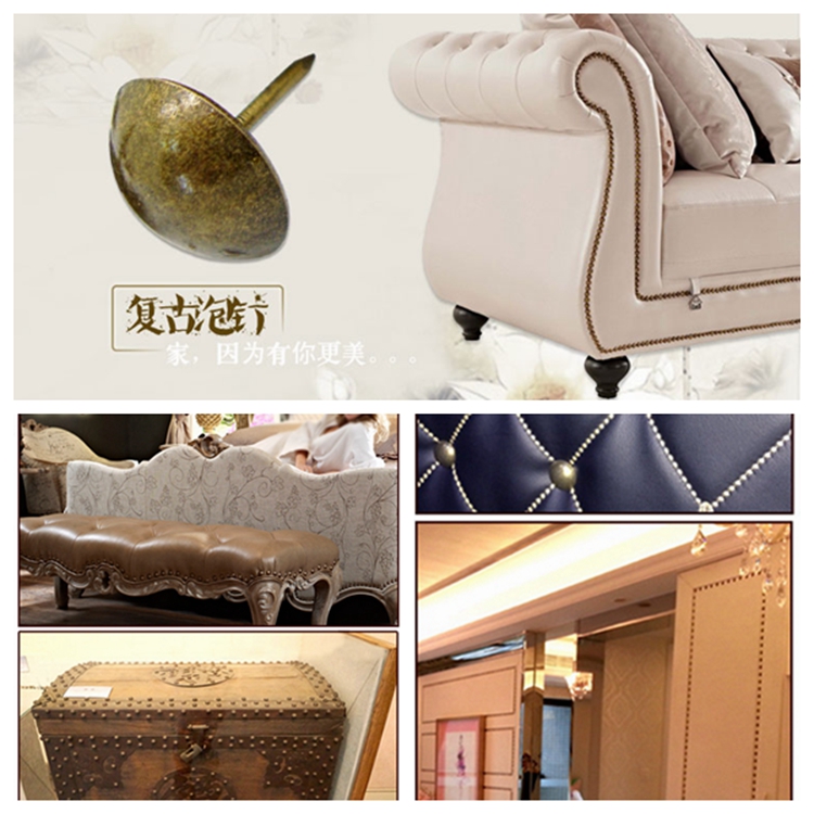 Móng tay móng tay bong bóng stud đồng pin sofa móng tròn đấm yếu Xanh móng tay đồng thời cổ xưa mặt hàng chủ lực ĐẦY ĐỦ vận chuyển chất béo trống móng tay - Ghế sô pha ghế sofa gỗ giá rẻ