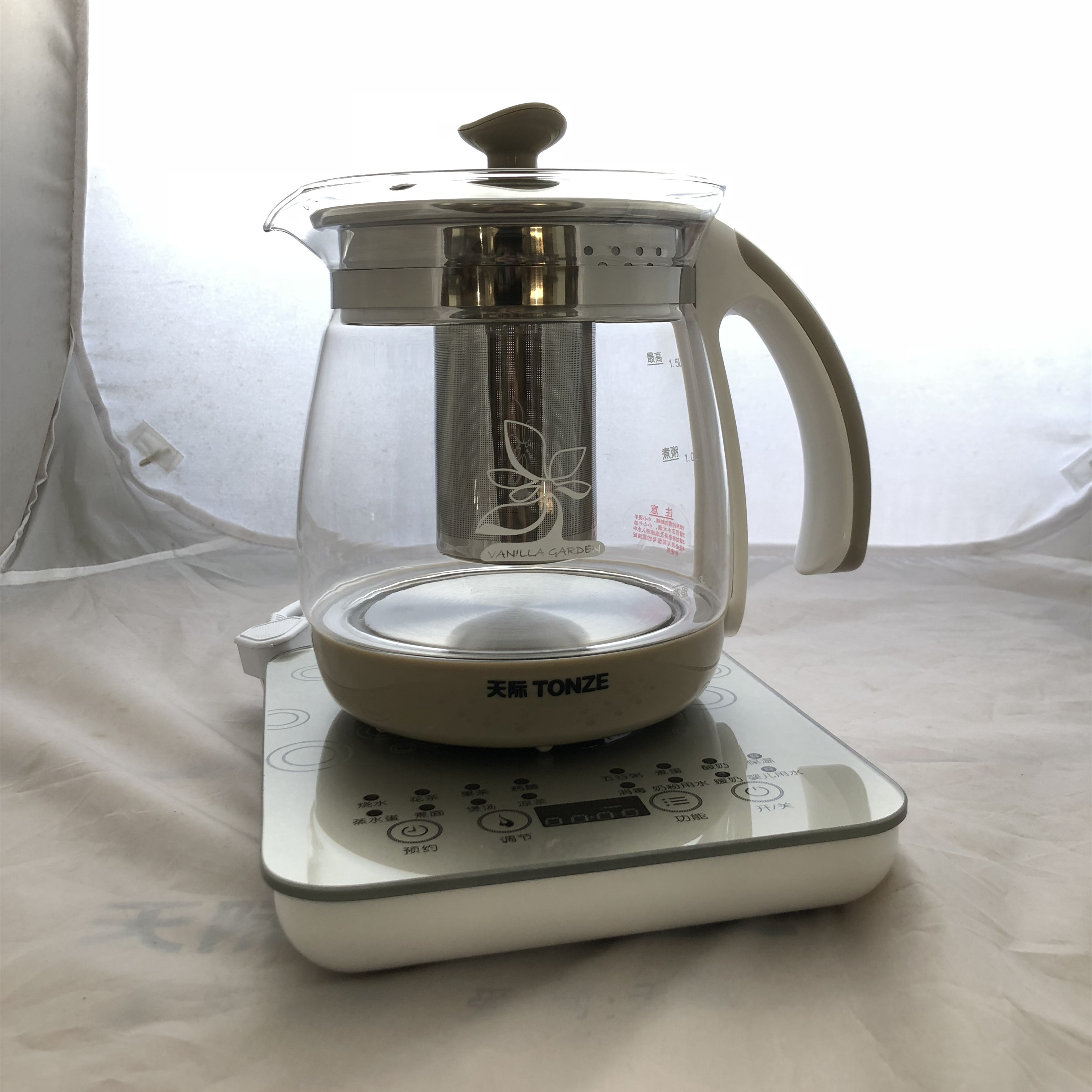 Skyline fully automatic multifunction thickened glass health preserving pot flower teapot with adjustable temperature can be reserved for baby milk powder