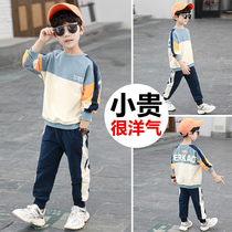 Boys spring and autumn suit 2021 new childrens clothing 6 middle and large children 7 foreign style 8 boys 9 years old handsome spring clothes trendy clothes