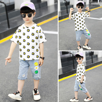 Childrens summer suit 2020 new boys 5 middle and large children western style 6 fashionable 7 short-sleeved and sports tide 9 years old 12