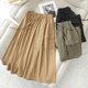 Workwear skirt plus size mid-length a-line skirt with large hem