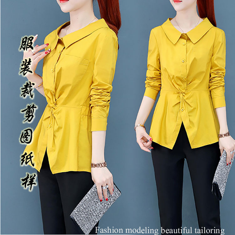 Shirt Paper Sample Woman New Spring Fall Very Fairy Blouse Model Ocean Style Early Spring Shirts Women's Clothing Tailoring Drawings