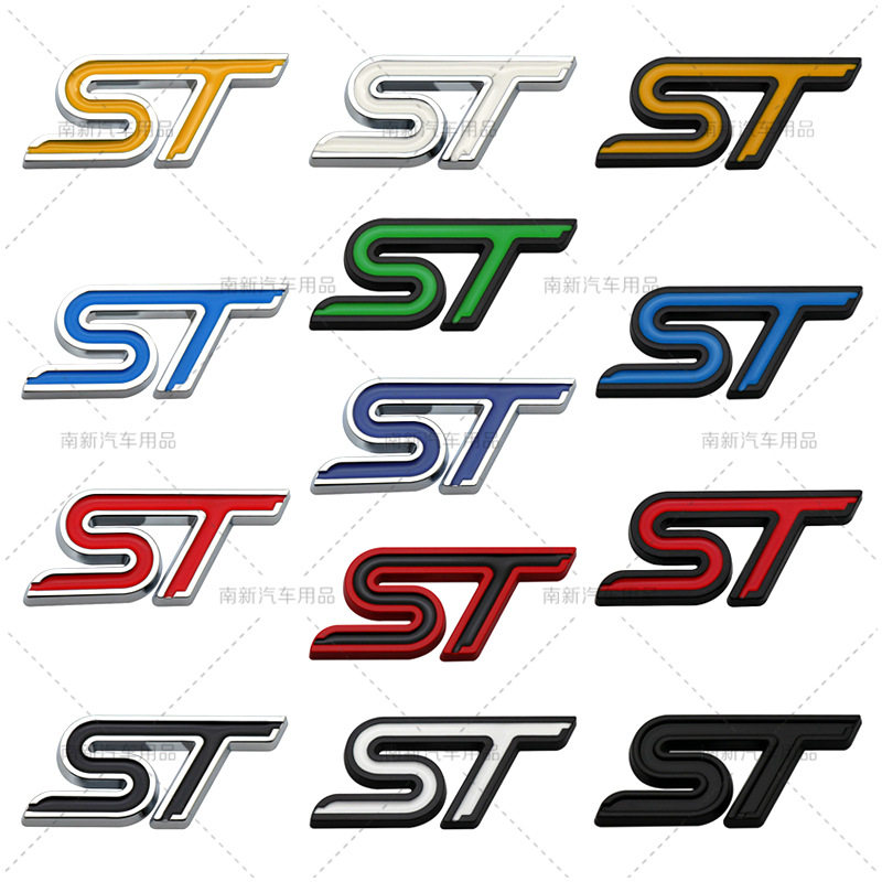 ST car stickers modified ST car logo suitable for new Mondeo Fox Fiesta metal rear stickers side stickers