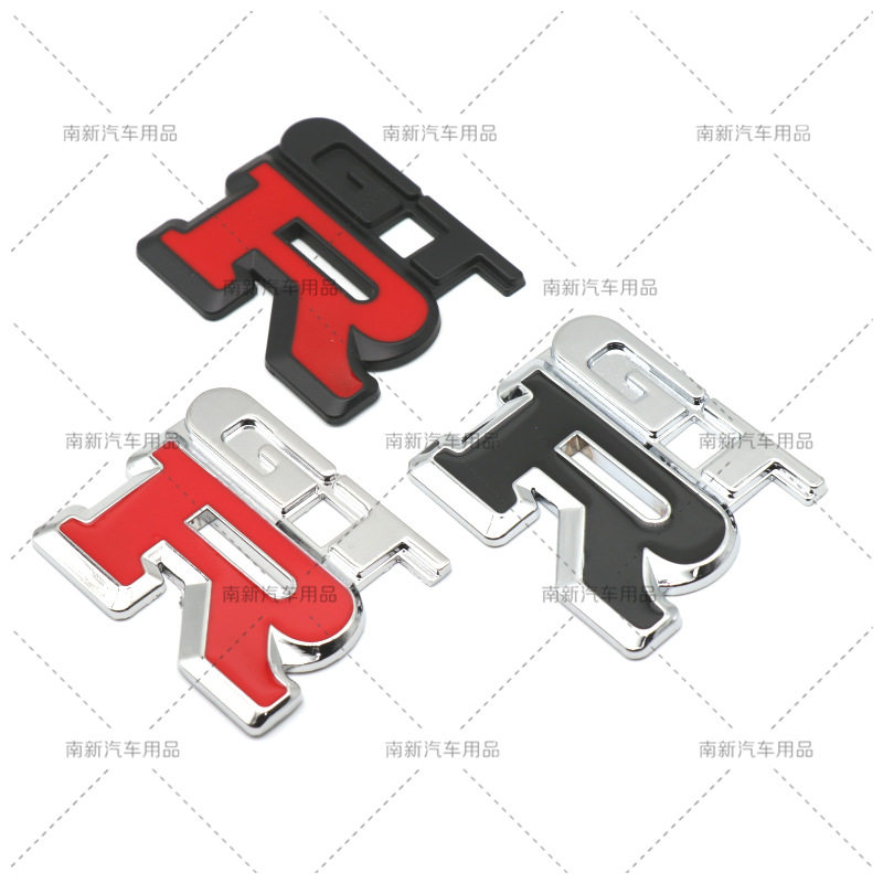 Pure metal car logo 3D stereo car modification car logo sports soul GTR car sign letter sticker
