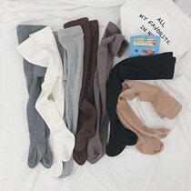 Girls pantyhose Spring autumn pure cotton Girls big PP Sox pants baby with underpants Spring and autumn outside wearing childrens bottom sock thin