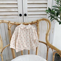 Child Girl Shirt With Long Sleeves Slim Fit Autumn Clothing 2019 New School Season Childrens Baby Shirt Woman Ocean Korean Version