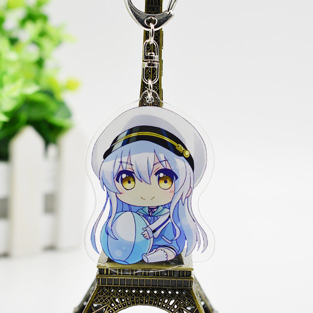 ເກາະ ISLAND ວິທະຍາສາດ Keychain Mihara Rinne ເກມ Anime Peripheral Pendant Badge ສອງມິຕິ