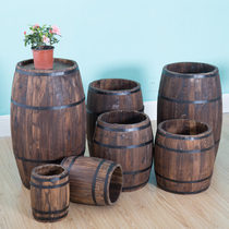 Carbonized anticorrosive wooden beer barrel bar wedding photography props exhibition red wine decoration wooden barrel outdoor beer barrel