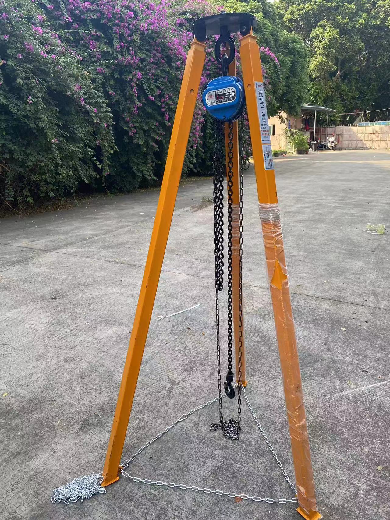 Guangdong hand-pulled gourd telescopic tripod simple hanging gourd bracket Home small bracket electric hoist Triangle-Taobao