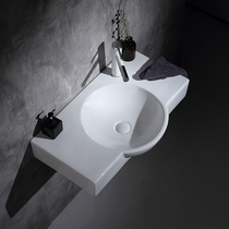 Wall-mounted washbasin Small household toilet Wall-mounted washbasin Single basin Balcony outdoor ceramic one-piece washbasin