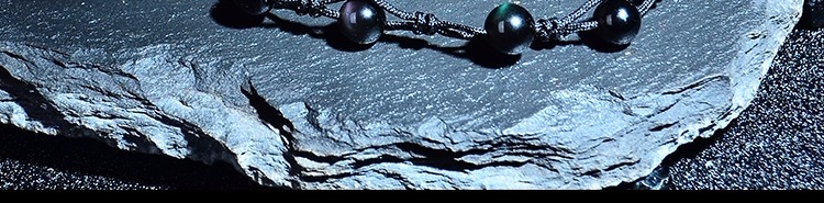 [vòng chân đen obsidian] nhỏ ẩn chứa tinh thể tự nhiên phiên bản dệt ban đầu của năm sinh lắc chân nam