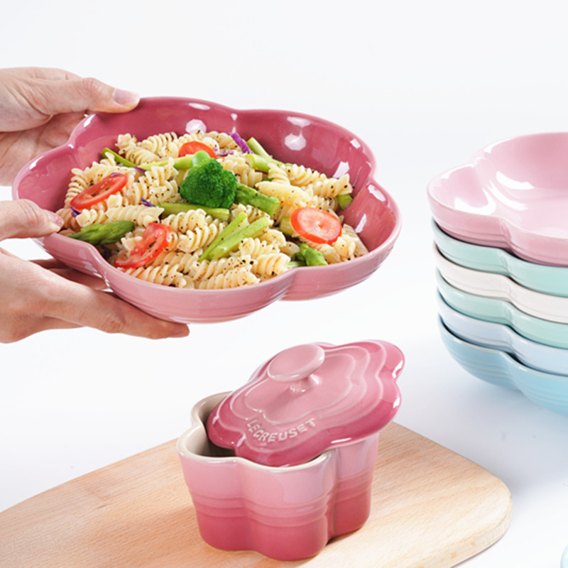 法国 酷彩le Creuset花盘花形盘餐具盘子花瓣盘花型盘花朵盘