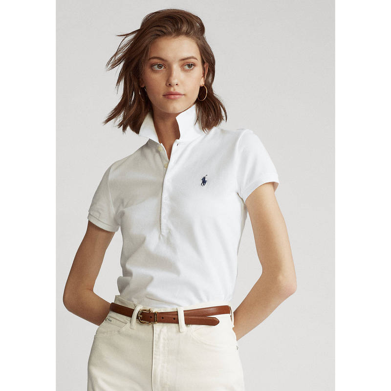 Summer Paul Morgan Women's Pure Cotton Short-Sleeved T-Shirt Pure Color Slim Fit Lapel T-Shirt Sports Casual Polo Shirt Top