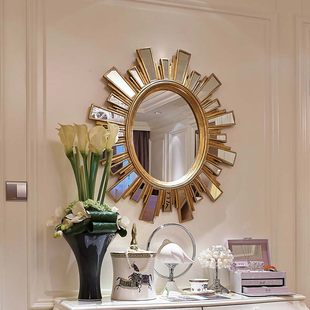 Золотой ретро аксессуар на солнечной энергии, зеркало, европейский стиль