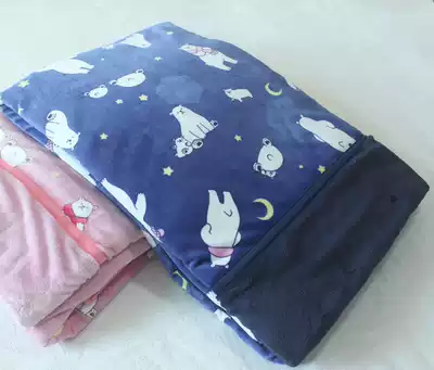 Japanese double-layer flannel blanket Thick padded blanket Blanket Single student dormitory