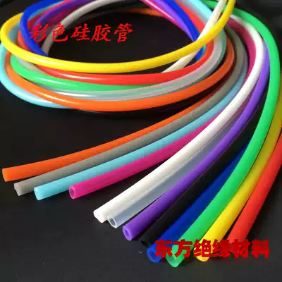 Color silicone tube food grade odorless 3x5 inner diameter 3mm outer diameter 5mm high temperature resistance pure white green small straw
