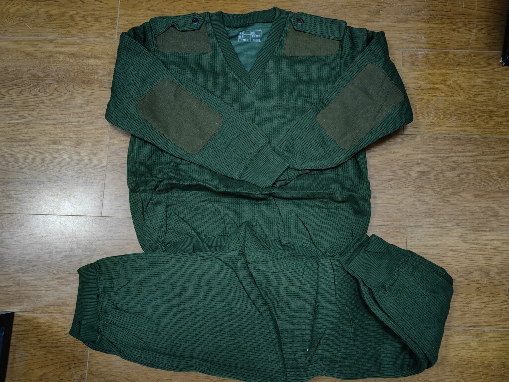 0-one olive green suede pants Modale thickened warm clothes suit-Taobao