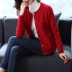 Xuân 2018 mùa thu mới của phụ nữ áo len len cardigan ngắn nữ phiên bản Hàn Quốc của áo len cashmere kích thước lớn - Cardigan áo len cho người già Cardigan