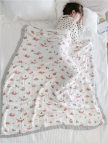 Oversized bamboo fiber baby blanket summer cooling gauze towel baby bath towel childrens air-conditioning quilt four seasons style