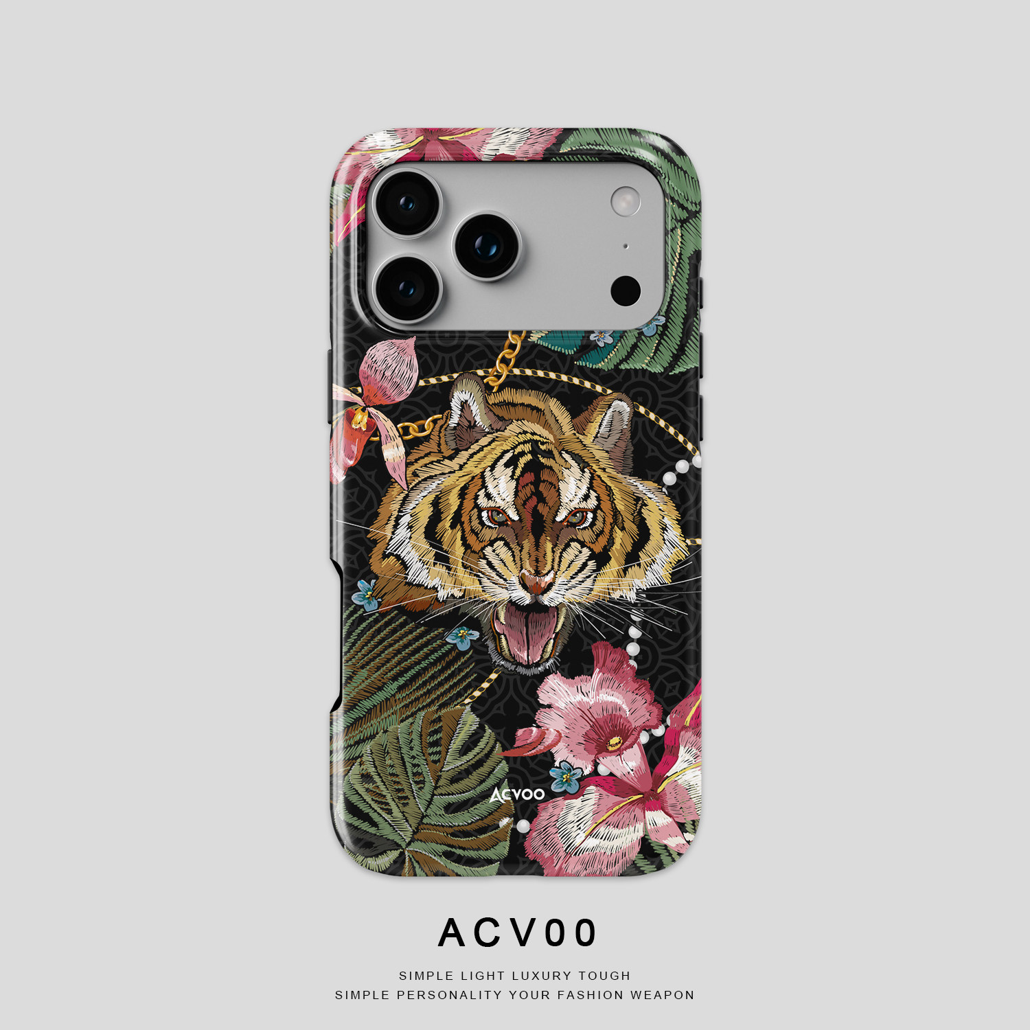 Majestic Tiger Face Close-Up Illustration 21 iPhone Case