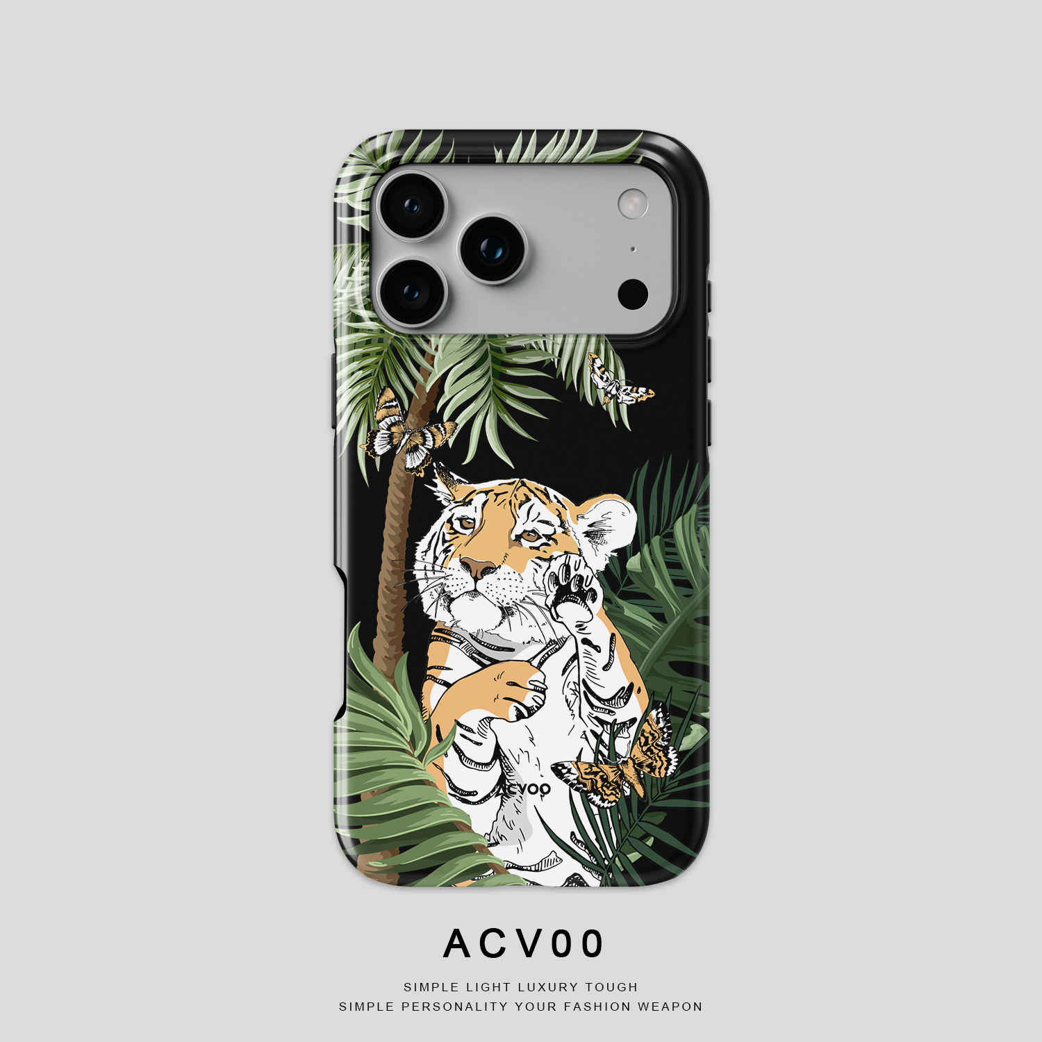Majestic Tiger Face Close-Up Illustration 21 iPhone Case