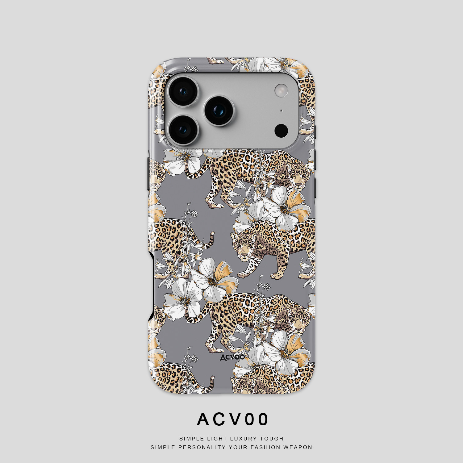 Leopard Floral Artwork 21 iPhone Case