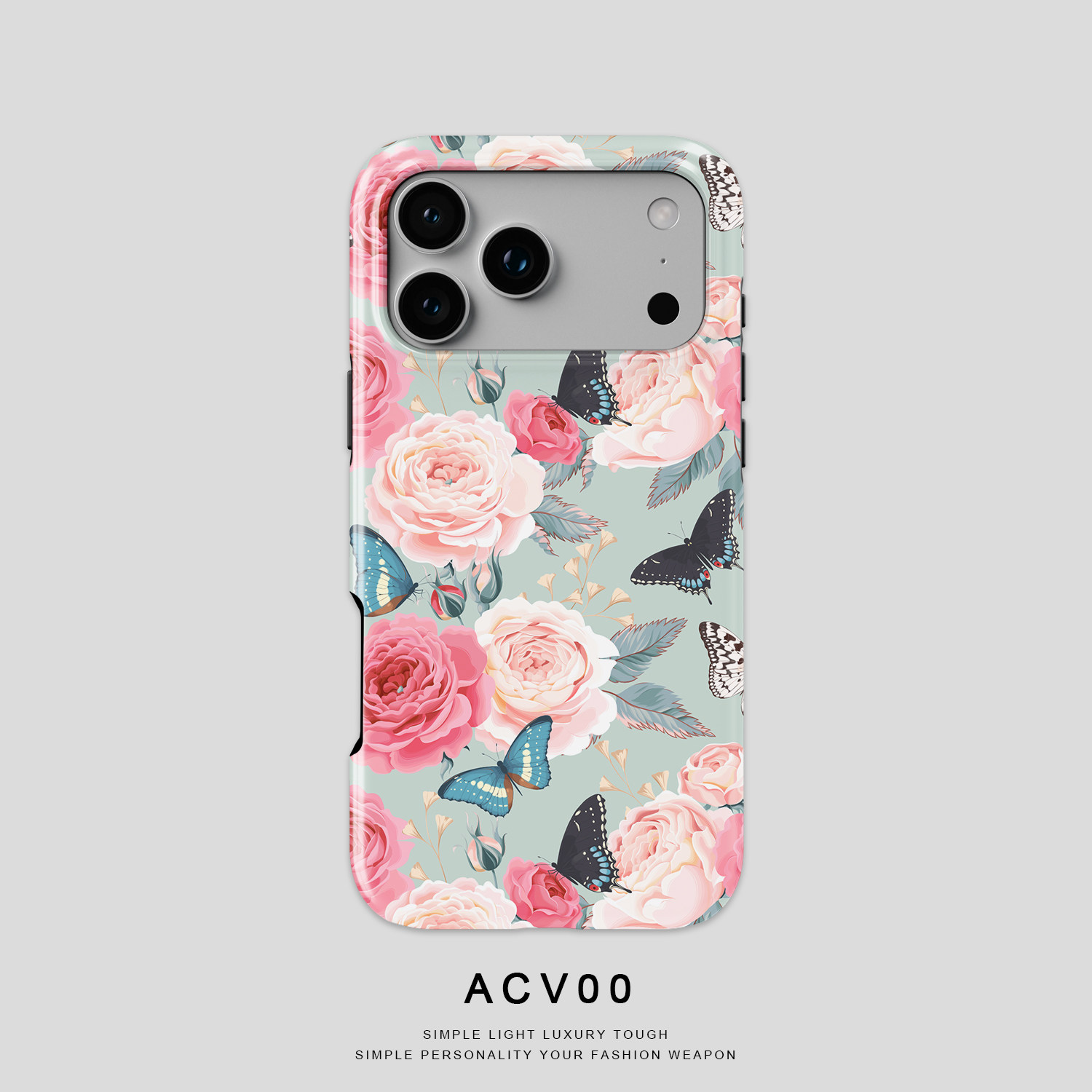 Vintage Black Floral Pattern 21 iPhone Case