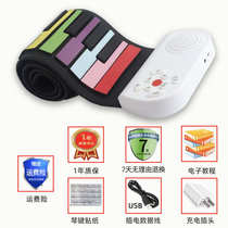 Teachers College beginners portable 49 rainbow key childrens piano folding entry-level hand-rolled soft electronic piano for girls