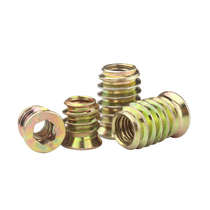 Iron galvanized countersunk head internal and external threaded nut furniture nut inner hexagonal embedded padded solid wood solid wood connection