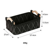 Siyue Life Home Felt Storage Basket Wardrobe Classification Rectangular Portable Sundries Storage Basket Fabric Storage