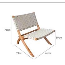 ins solid wood rattan armchair lazy design single sofa chair home living room balcony sofa chair