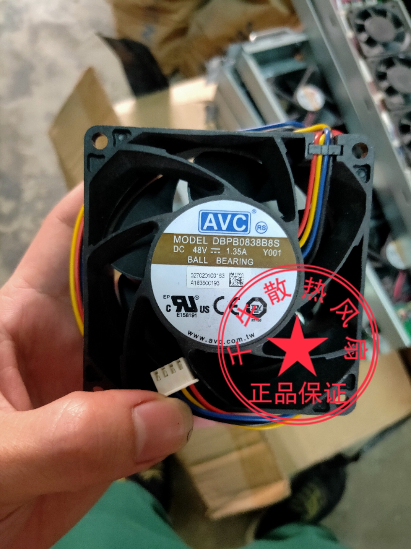 AVC DBPB0838B8S 48V 1 35A 35A 8038 8CM 8CM Air Volume 4 Line PWM Huawei Machine Cooling Fan