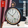 Hourly Chime Table Clock for Living Room, Stylish Desktop Clock Ornament, Silent Pendulum Clock for Bedroom, Desk Clock