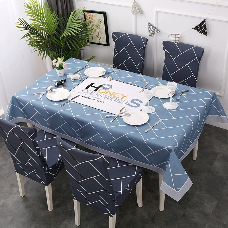 Đơn giản hiện đại nhỏ tươi bàn vải cà phê bàn ​​bìa vải Bàn hình chữ nhật và ghế vải đặt phong cách châu Âu - Khăn trải bàn