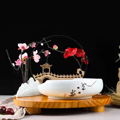 Creative root carving hot cold dish plate big Dong artistic conception dish wedding banquet special-shaped plate decorative tableware