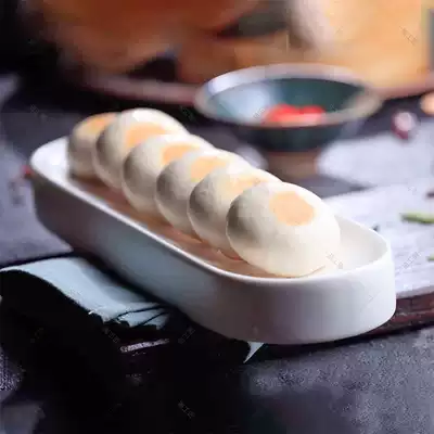 Hotel mood dish tableware Long sushi bread plate Characteristic personality creative dishes Molecular cuisine cold dish plate