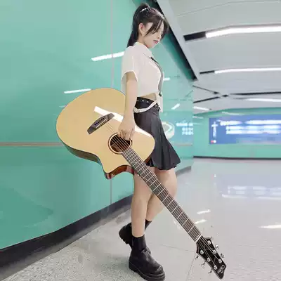 41 inch Severana folk JF barrel guitar professional finger play R3 plus shock S1 electric box full veneer notched guitar