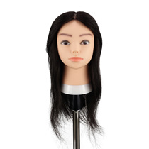 337A-1C16R-16 inch teaching head full real hair female headform trimming modeling practice doll head fake head model