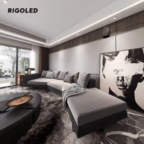 Wall angle LED line light Embedded without frame aluminium groove Corner Black Living Room Corridor Plaster Linear light with main