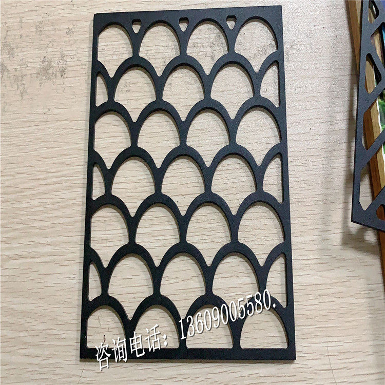Fish Scale Metal Alloy Hollowed-out Carved Flower Styling Customized Light Lavish Aluminum Alloy Screen Chinese Fish Scale Engraving