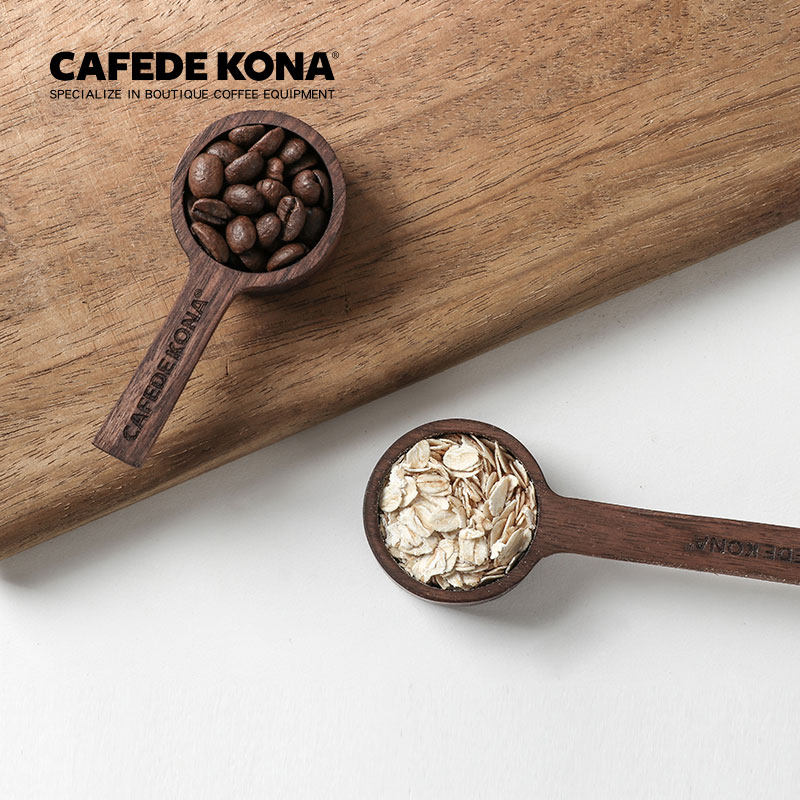 CAFEDE KONA coffee measuring spoon solid wood measuring spoon coffee powder quantitative spoon measuring spoon 8g 10g