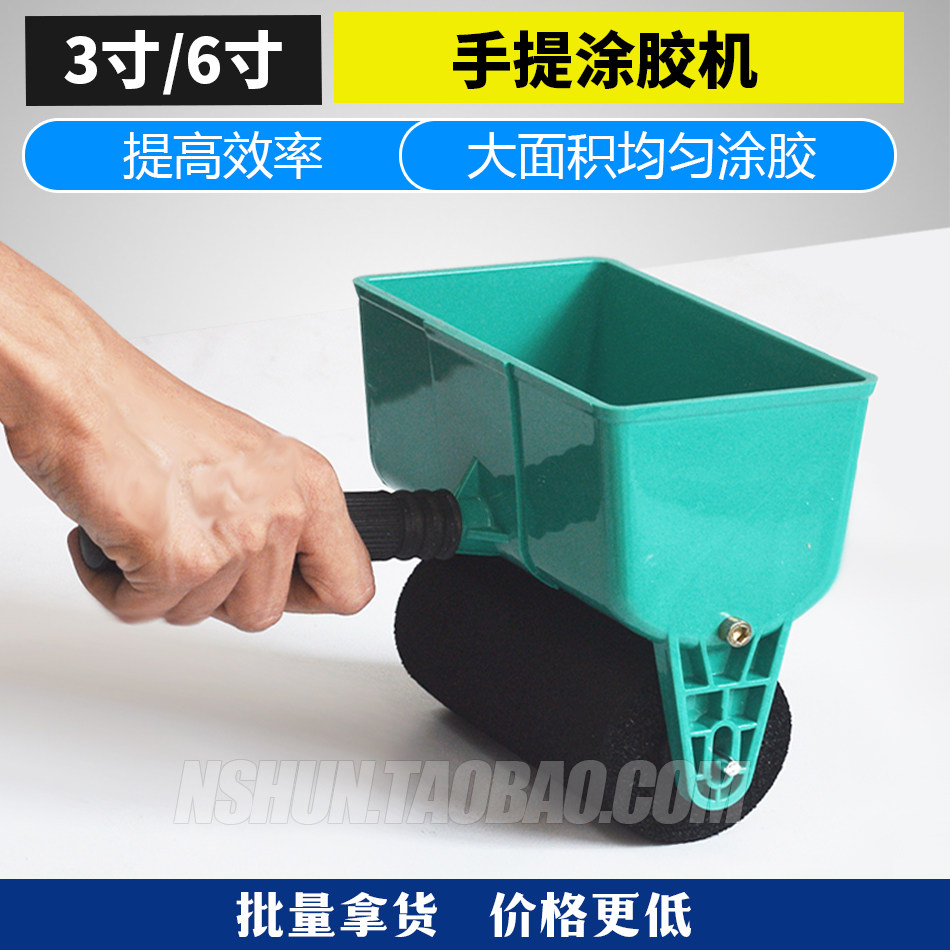 Manual gluing machine small carton rolling machine drum brush gluing machine on wood skin applicator brush gluing machine rubber roller