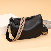 Soft leather bag 2022 new wave large capacity single shoulder bag Han version head layer cow leather girl bag genuine leather inclined satchel bag