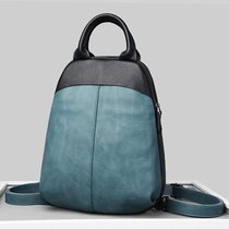 European Standing Bull Leather double shoulder bag 2022 New trendy retro Backpack Day Series Inwind School Girl Shells Bag