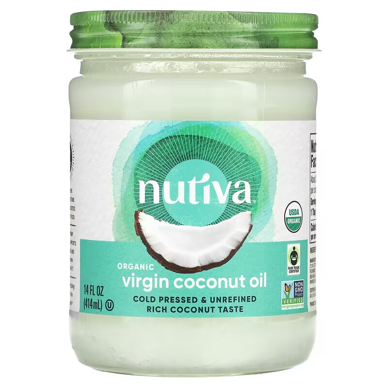 Spot American Nutiva Coconut Oil Organic Virgin Coconut Oil Ketogenic Diet 414m