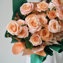 Flower wrapping paper English contrast film thickened pearl film flower shop flower art outer packaging materials supplies rose packaging