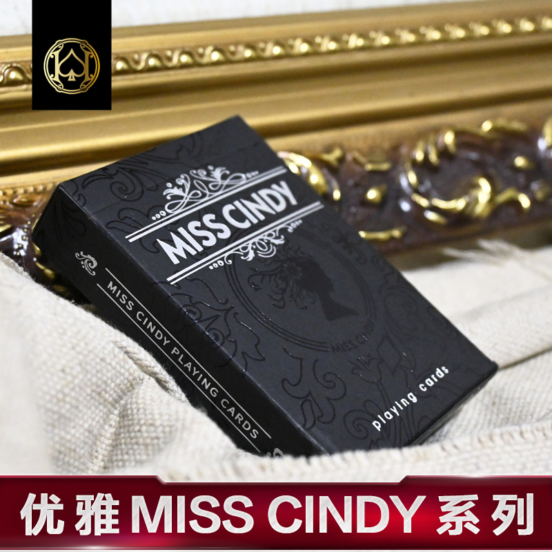 Huiqi Collection Flower Cut Playing Cards MISS CINDY Cindy Purple Black Steamed Bread Imported Fashion Trend Cards