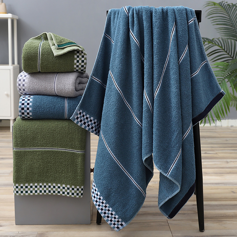 Factory Direct Sale 70*140cm Pure Cotton Large Bath Towel for Adults, Skin-Friendly, Absorbent, Not Easy to Shed, Traditional Large Towel 