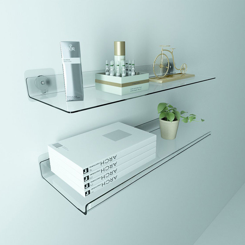 Acrylic rack bathroom hotel hotel bathroom wall storage shelf wall hanging floor-to-ceiling partition customization