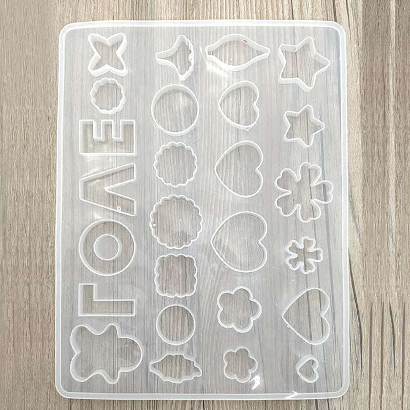 Crystal glue DIY mold LOVE love turn sugar mold cake mold flower English text silicone mold collection